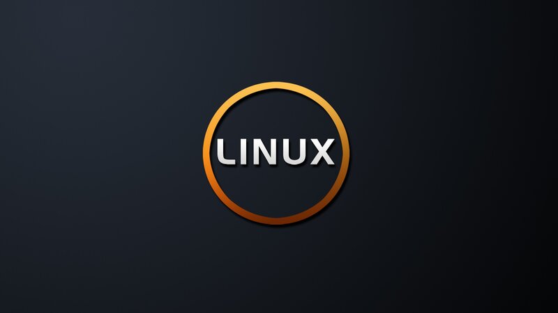 Linux logo on dark background