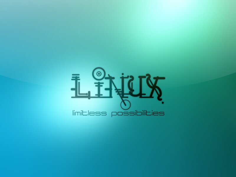 Linux logo on gradient background