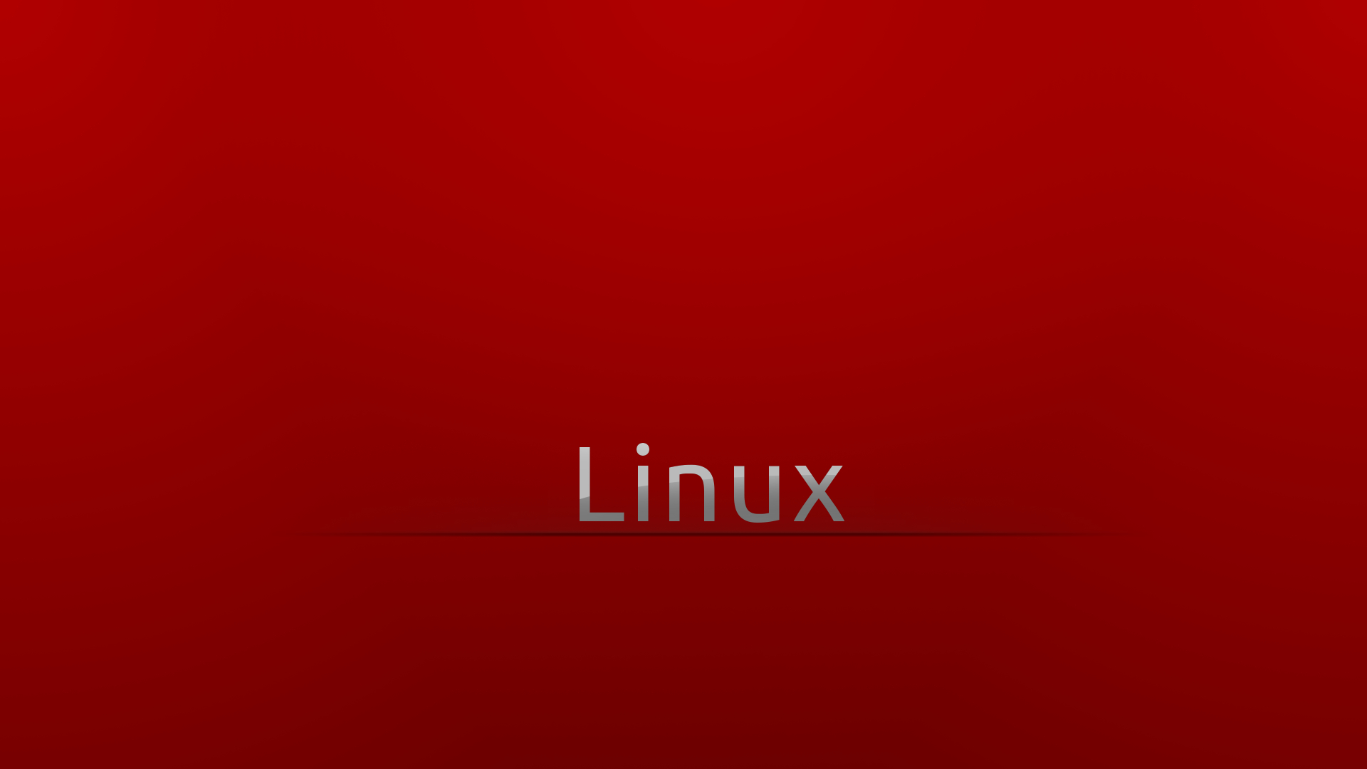 Linux logo on red background