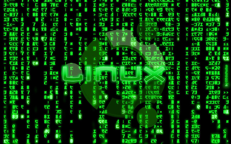 Linux matrix background