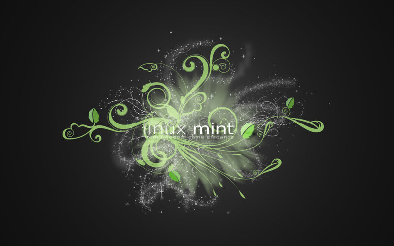 Linux Mint floral design
