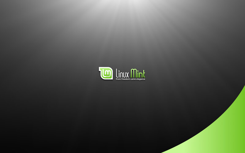 Linux Mint Logo — Black, Dramatic