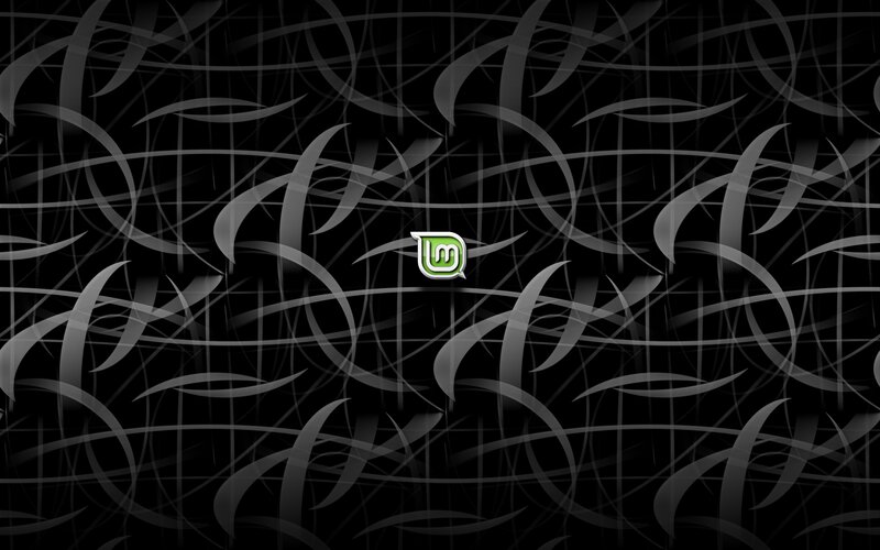 Linux Mint Logo — Black, Minimalist, Digital Art