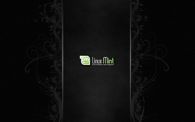 Linux Mint Logo — Black, Minimalist