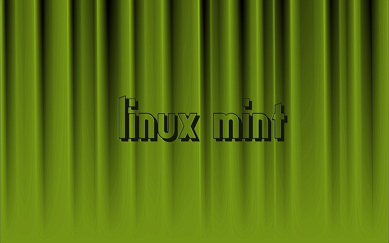 Linux Mint Logo — Green, Minimalist, Digital Art