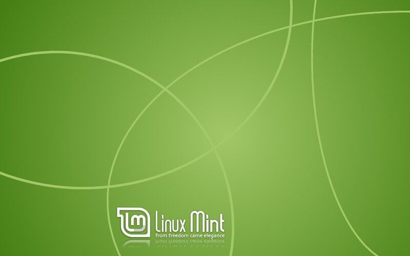 Linux Mint Logo — Green, Text