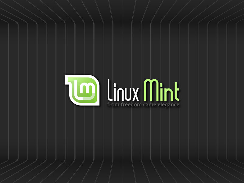 Linux Mint logo on dark background