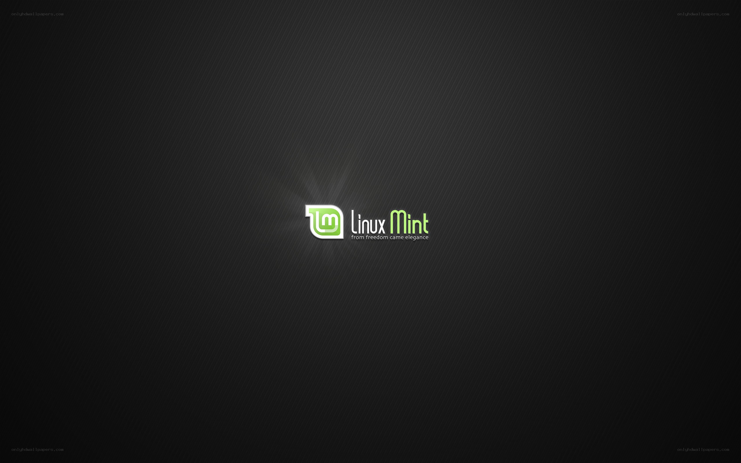 Linux Mint logo on dark background