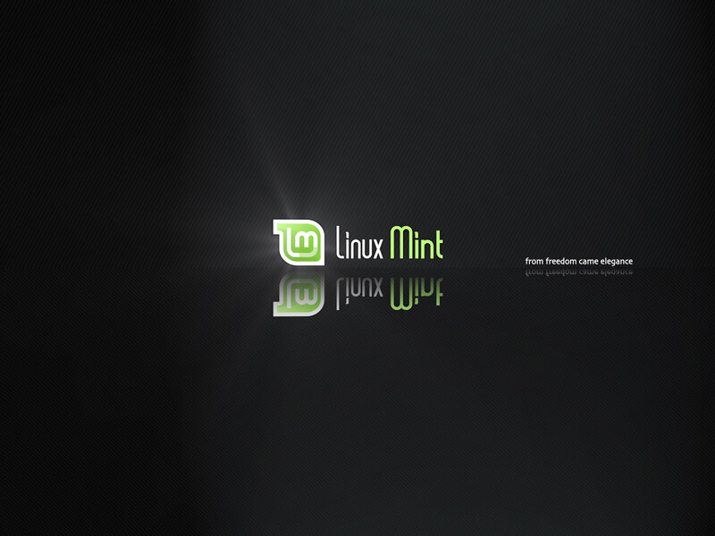 Linux Mint logo on dark background