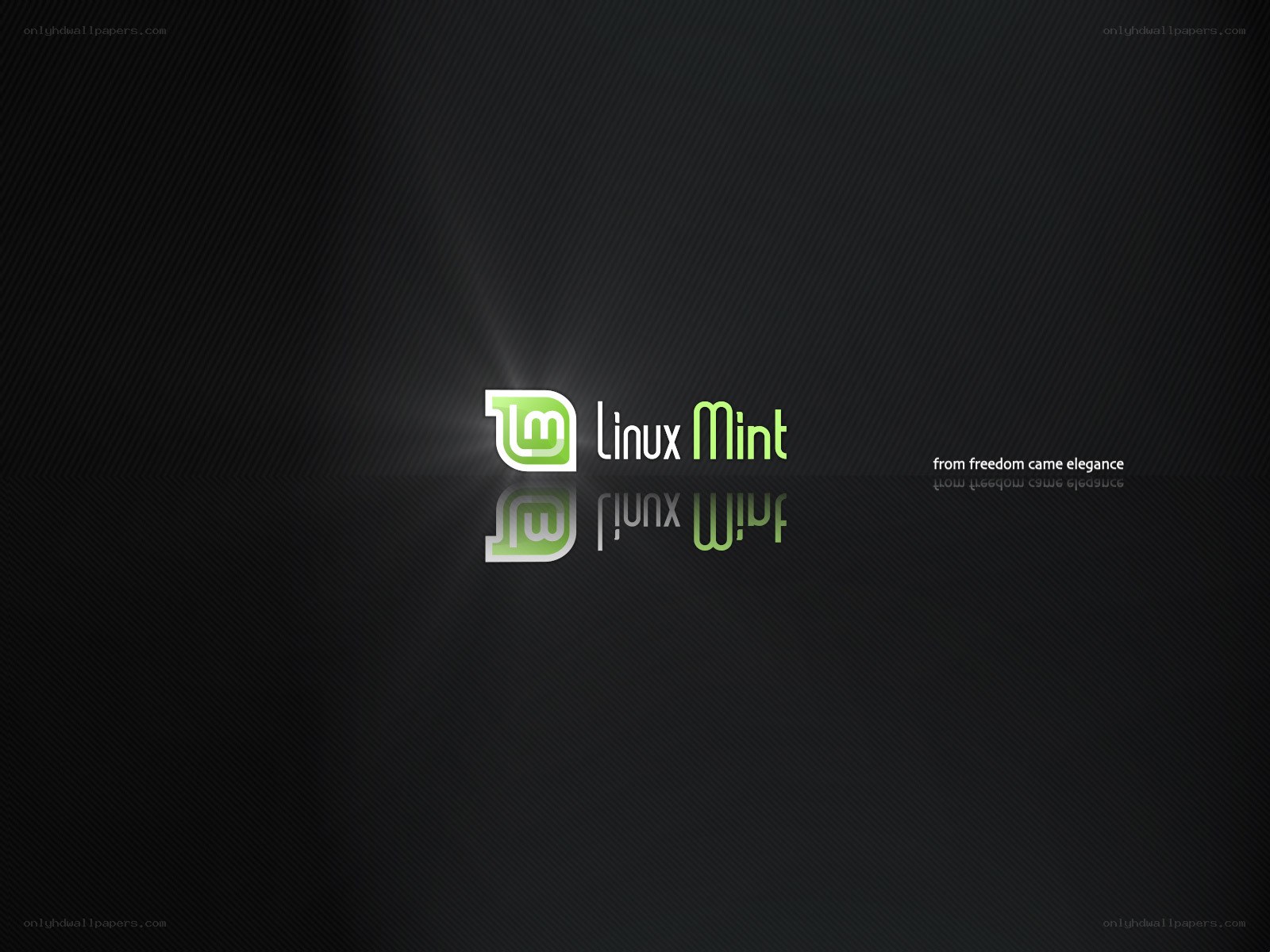Linux Mint logo on dark background