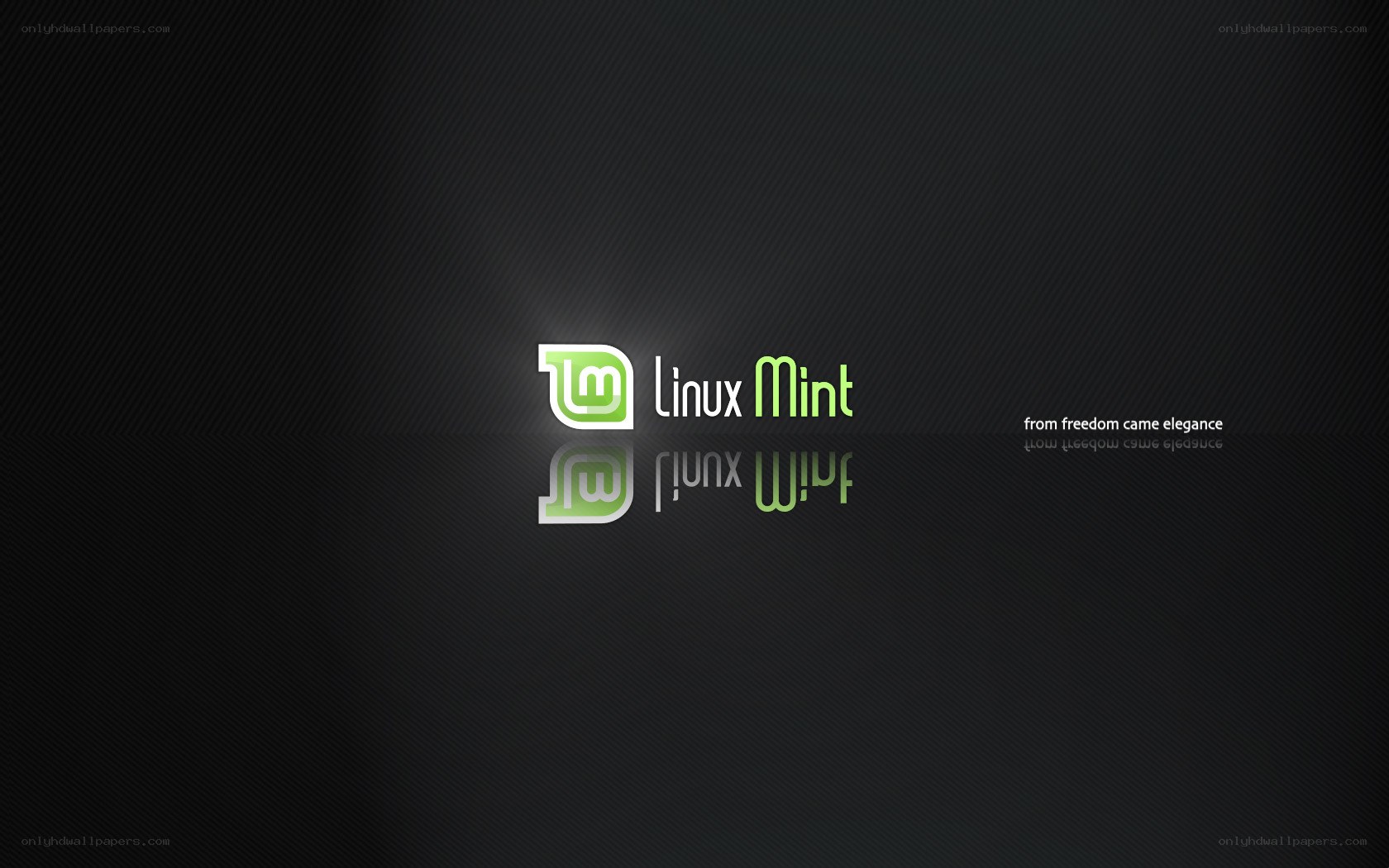 Linux Mint logo on dark background