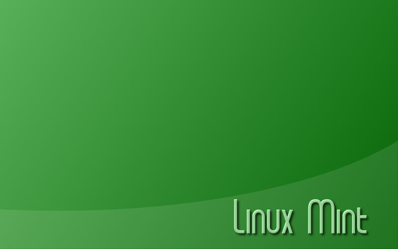 Linux Mint logo on green background