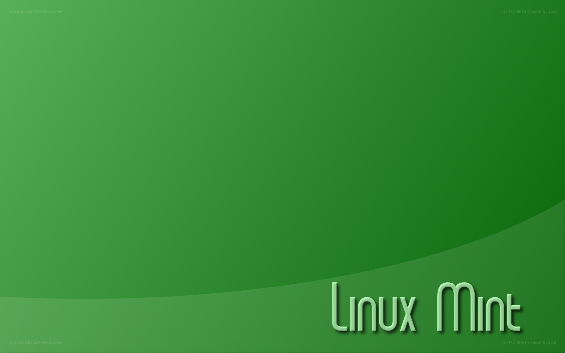 Linux Mint logo on green background