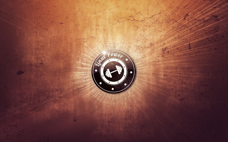 Linux Power Logo — Brown