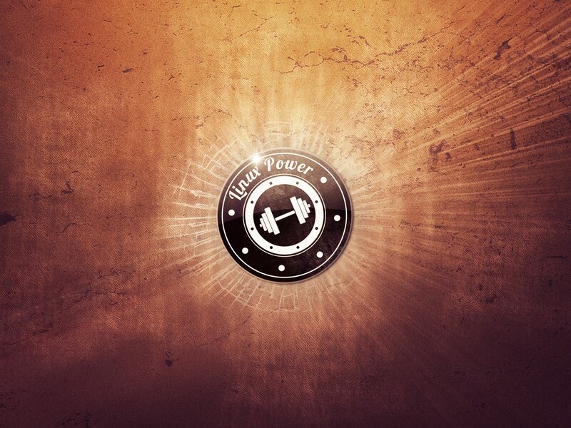 Linux Power logo on textured background
