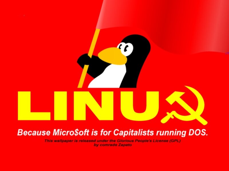 Linux propaganda wallpaper