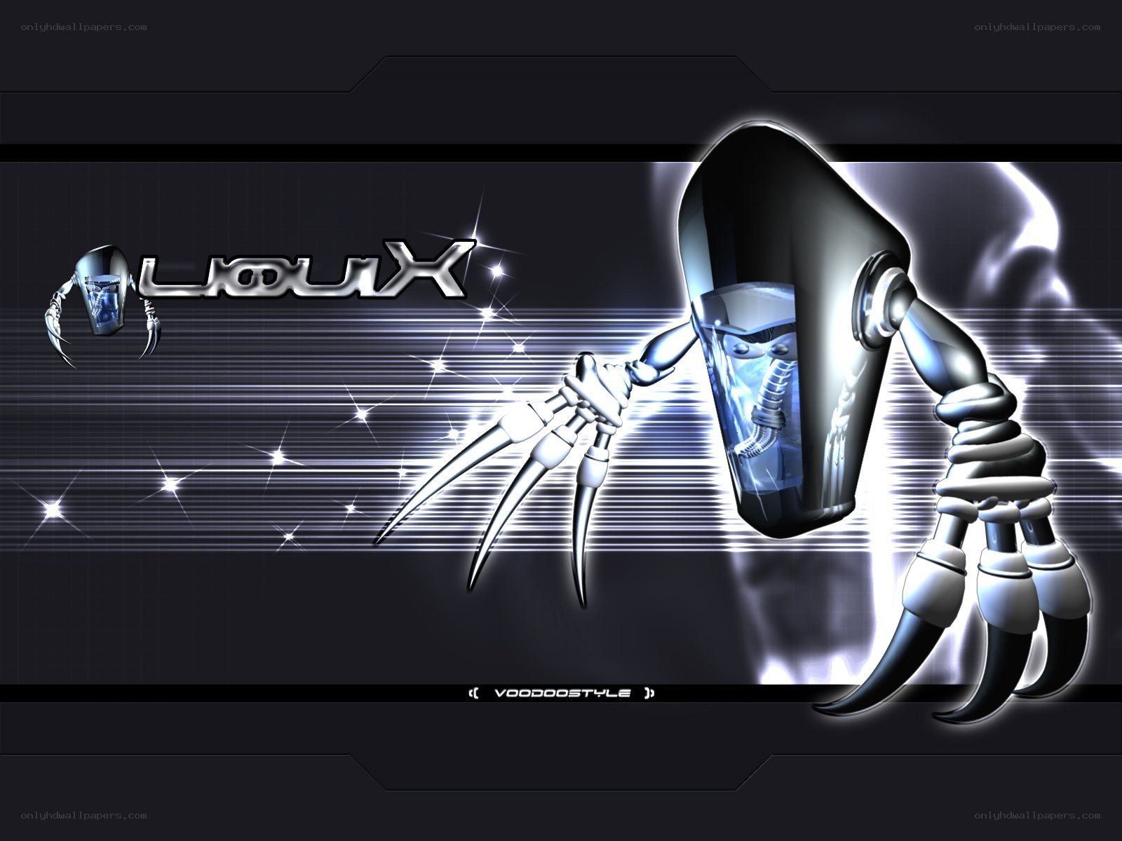 Linux robot claw artwork