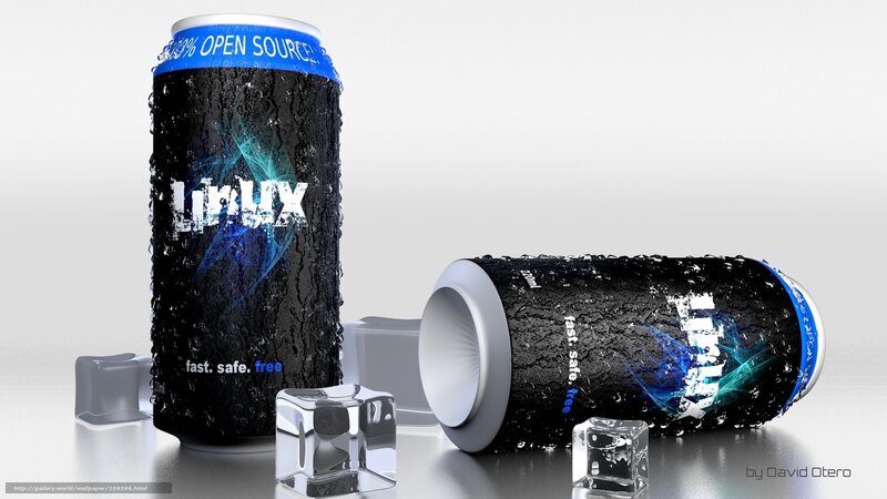 Linux soda cans with ice