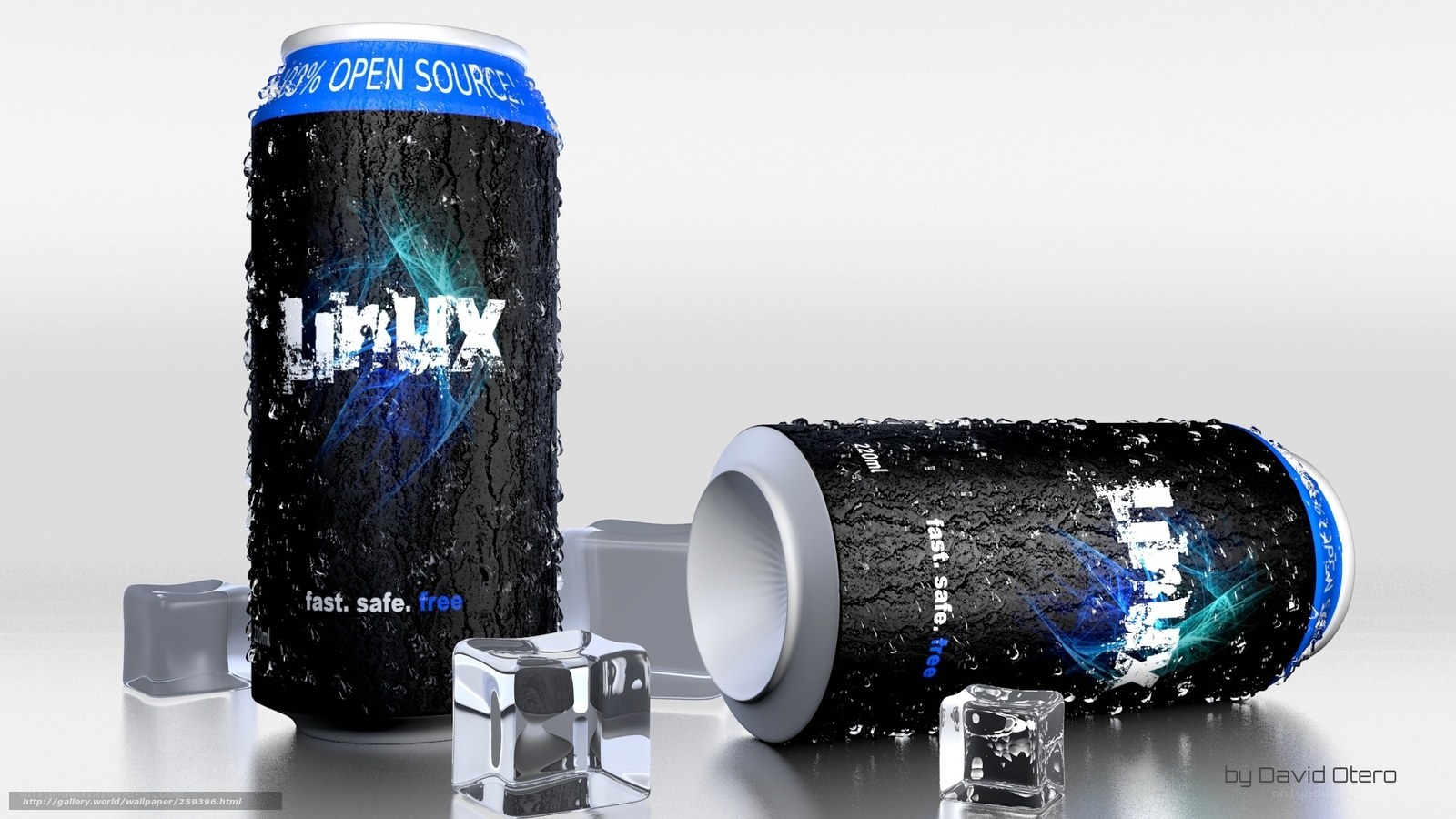 Linux soda cans with ice