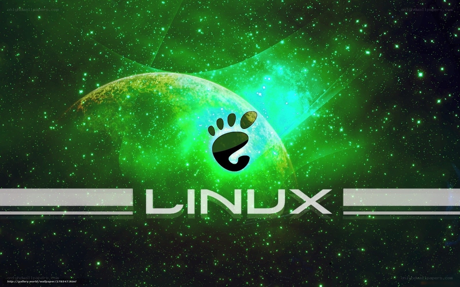 Linux space wallpaper