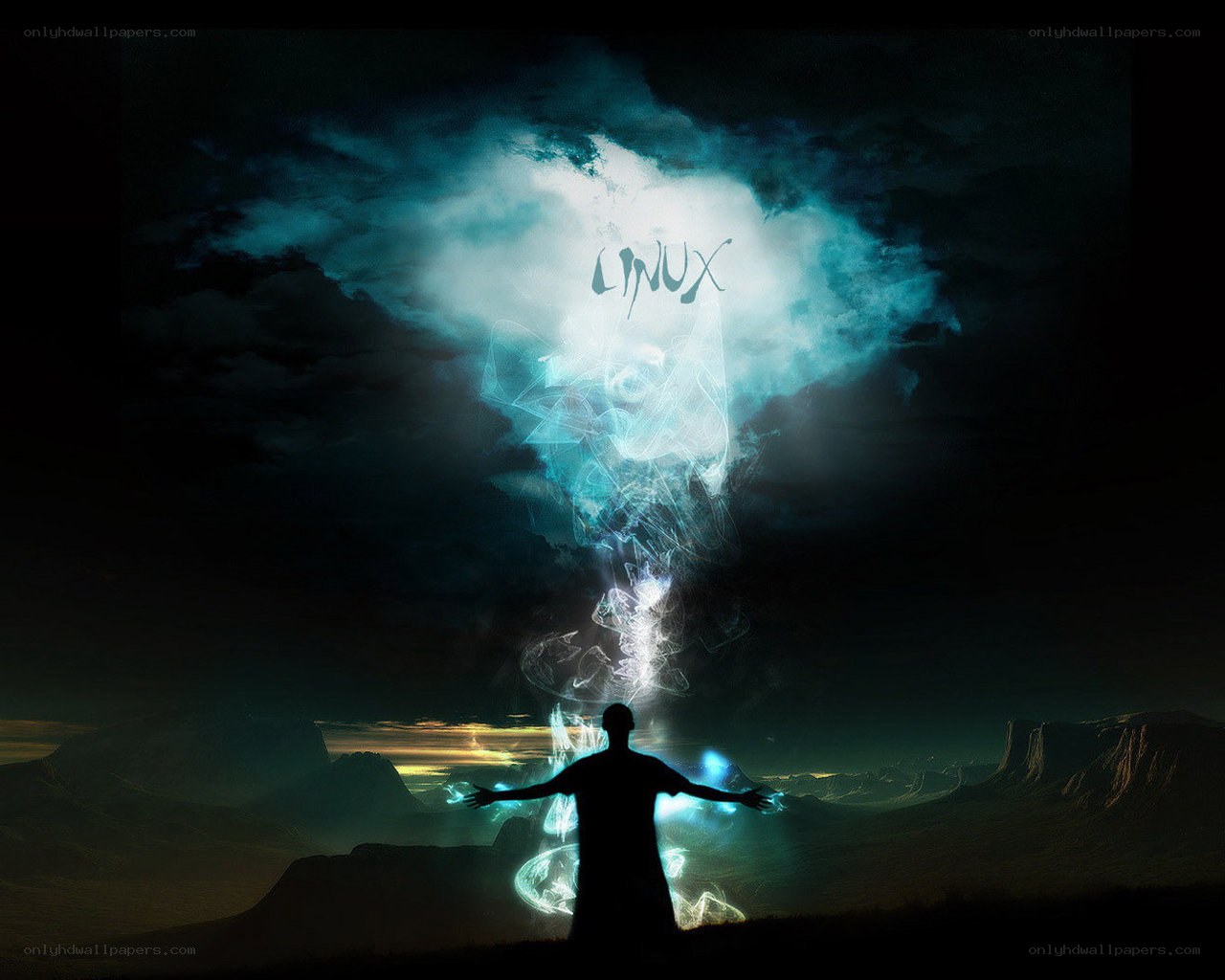 Linux spirit in the night
