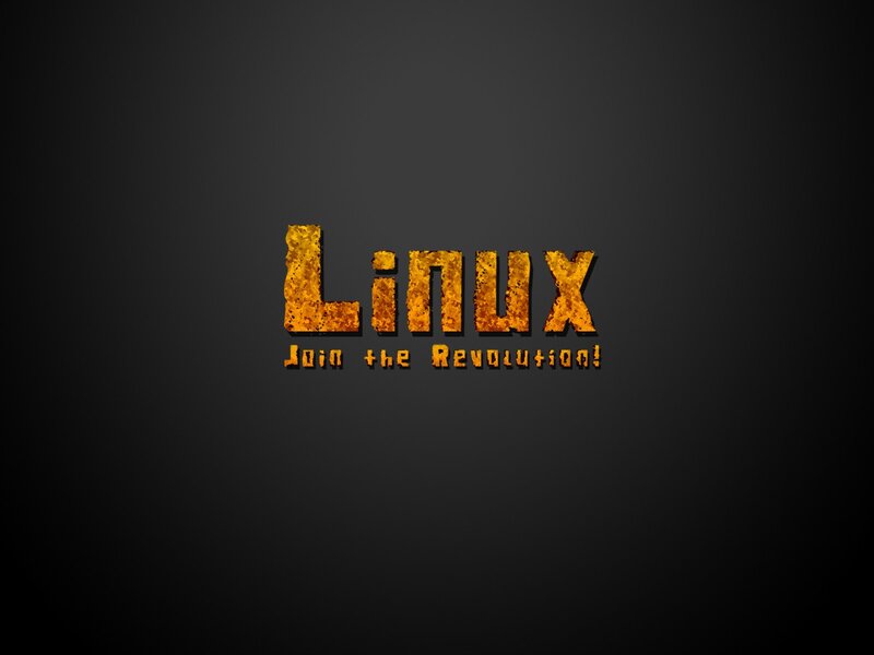 Linux Text Logo — Black