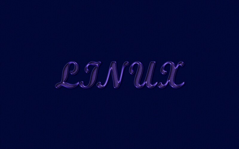 Linux Text Logo — Blue