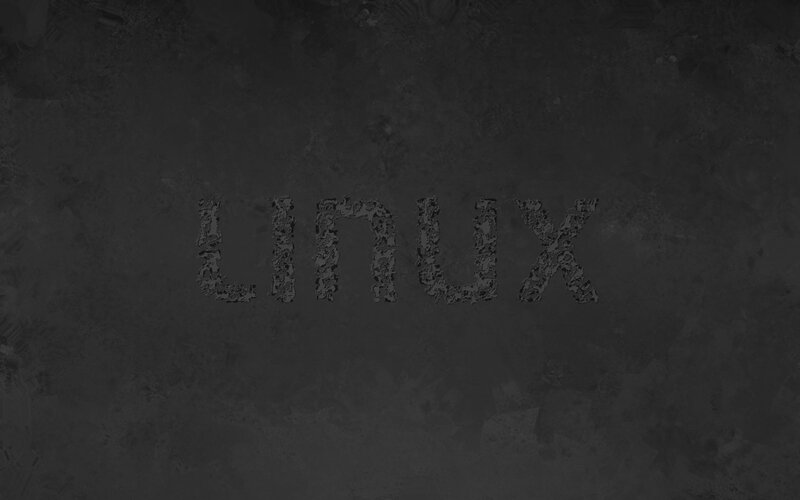Linux text on dark background