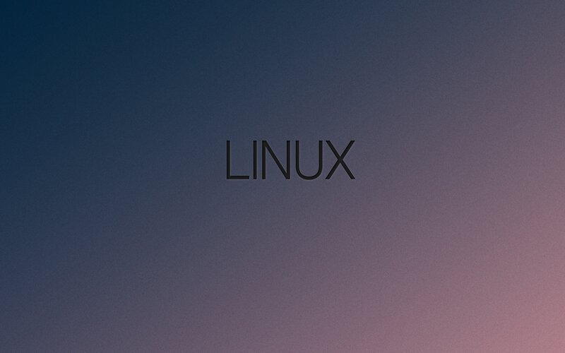 Linux text on gradient background