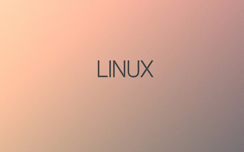 Linux text on gradient background