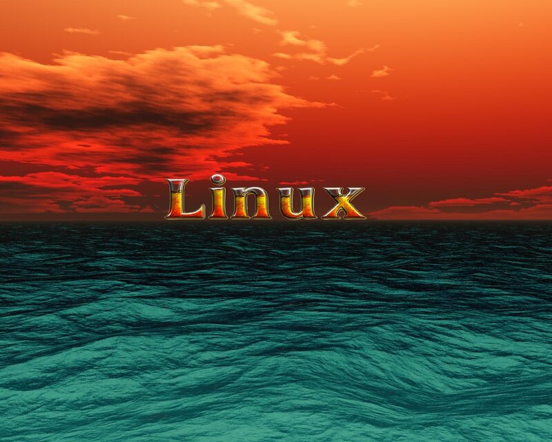 Linux Text over Ocean