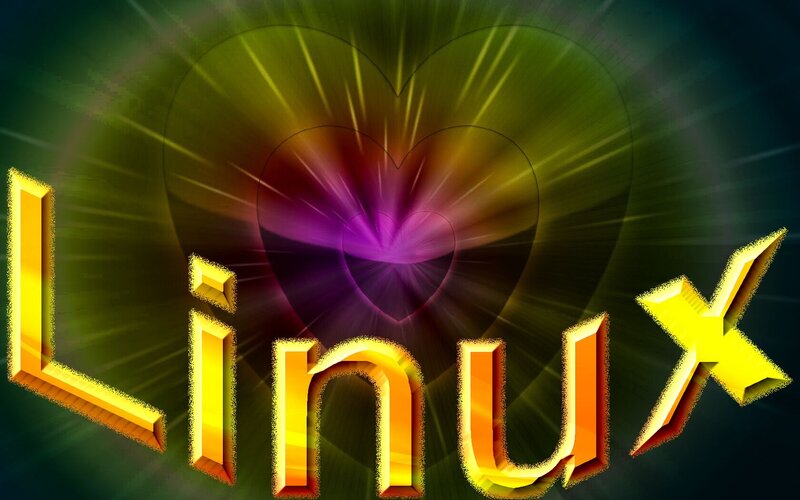 Linux Text with Heart