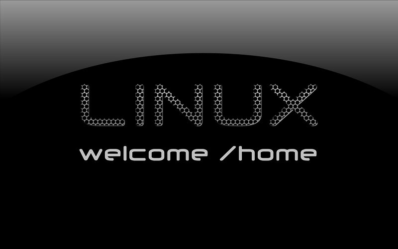 Linux Welcome Screen — Black