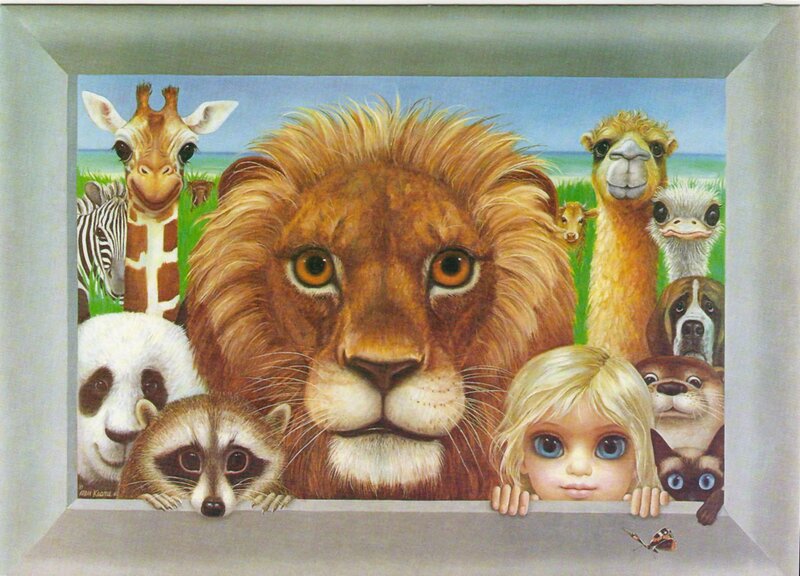 Lion and Animals in Frame
