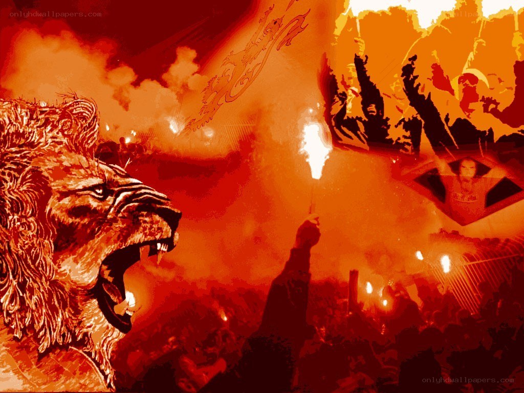 lion and crowd at event