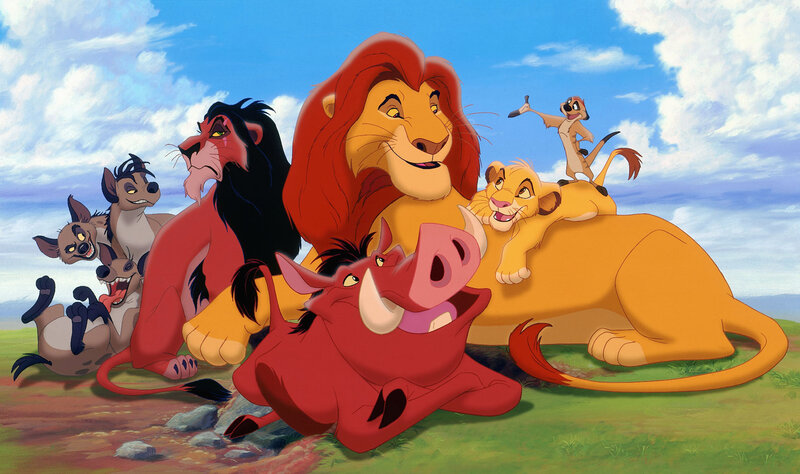 Lion and Friends in Savanna