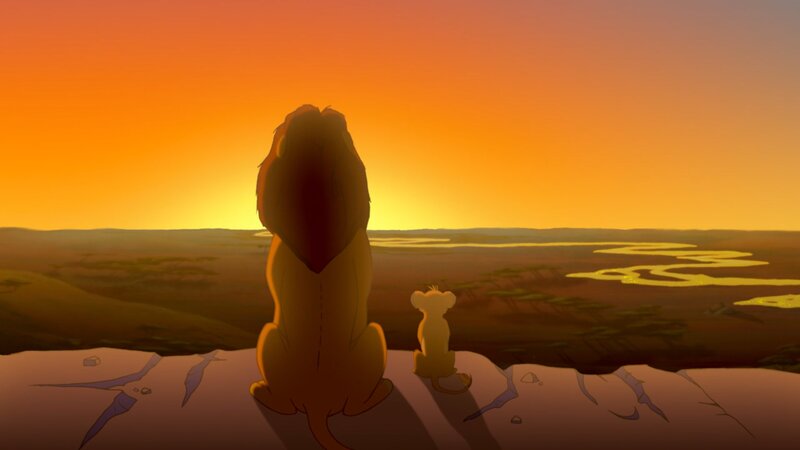 Lion and Lion Cub — Orange