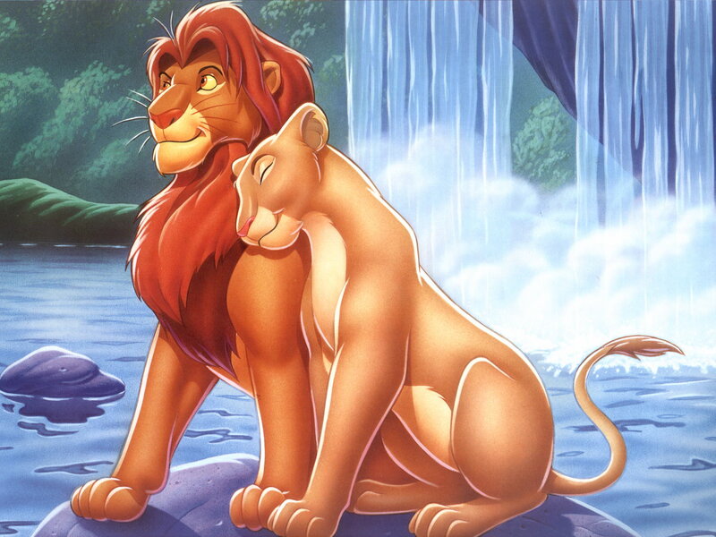 Lion and Lioness Sitting