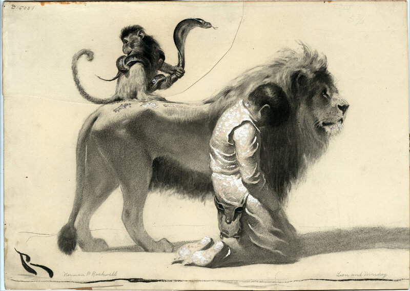 Lion and Monkey
