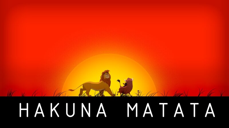 Lion and Warthog Silhouette