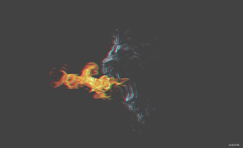 Lion Breathing Fire