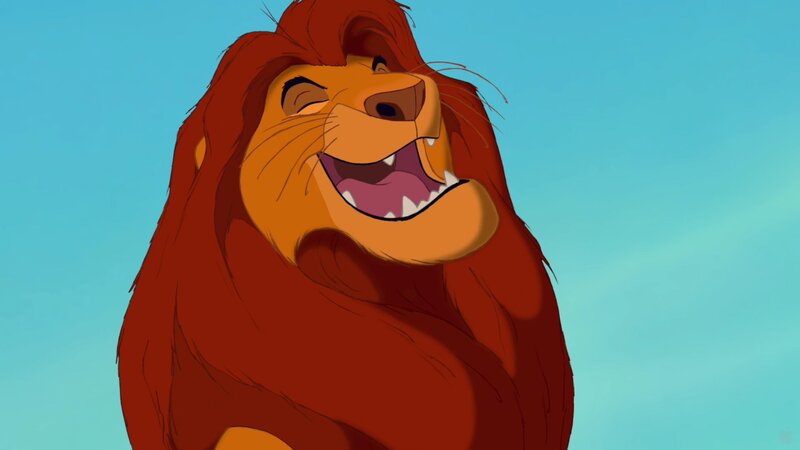 lion character laughing