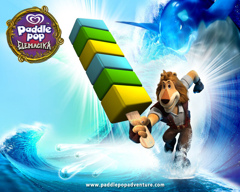 Lion Character Surfing