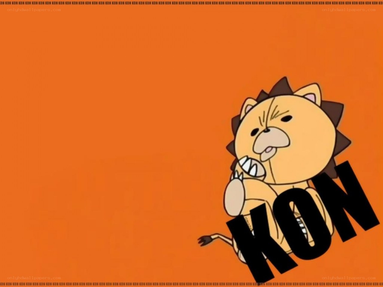 Lion character with 'KON' text