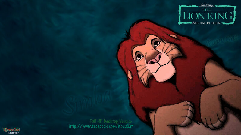 Lion Cub Lying Down — Blue