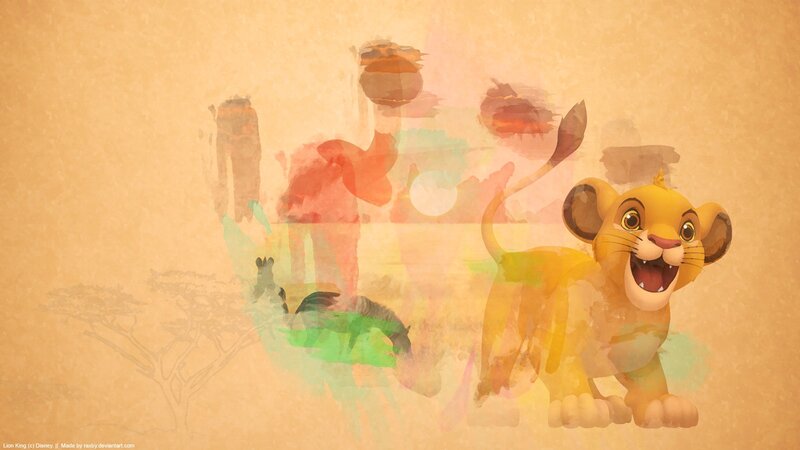 Lion Cub Standing — Yellow
