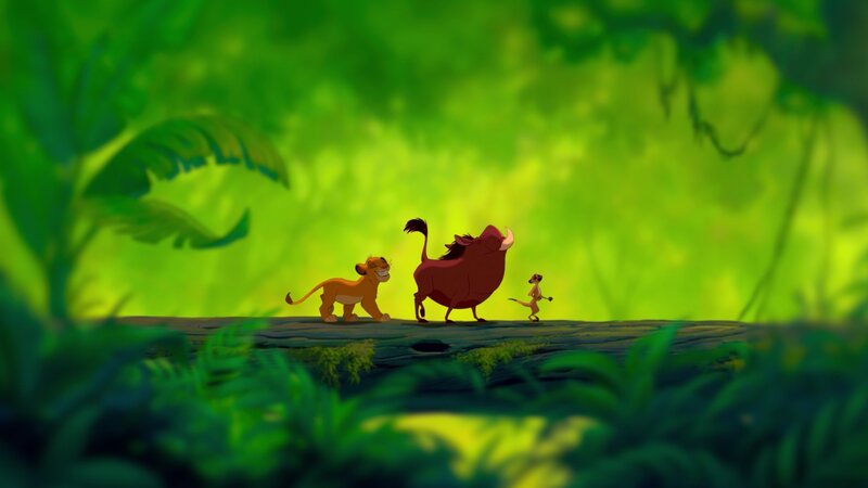 Lion Cub with Warthog and Meerkat — Green