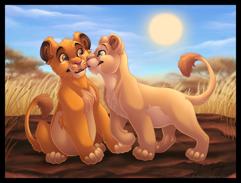 lion cubs in savanna