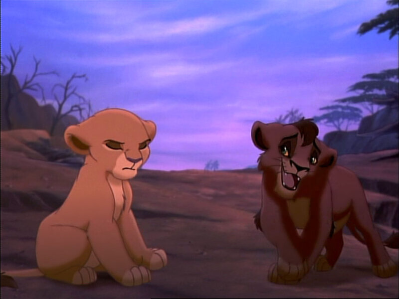 lion cubs in the savanna