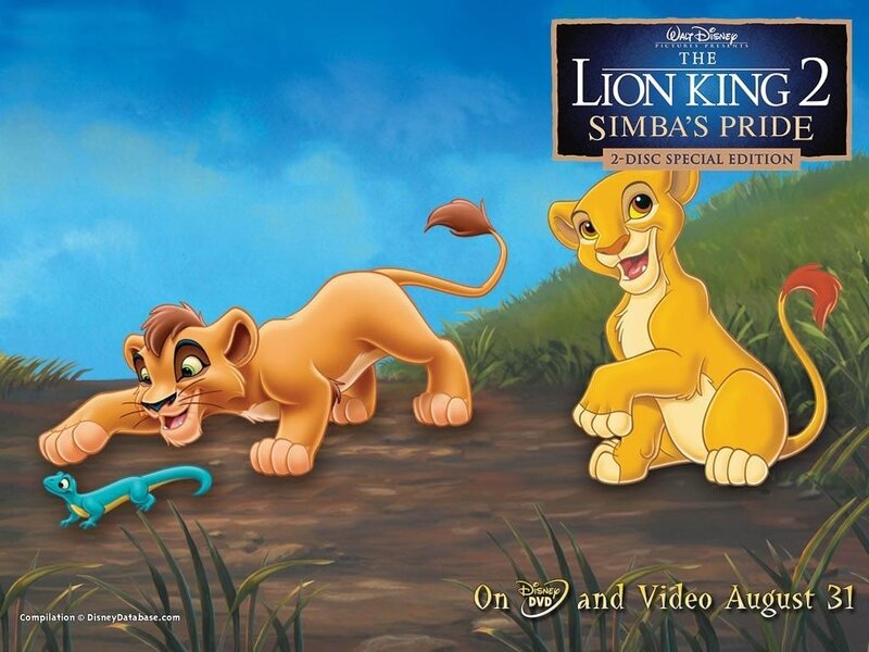 Lion Cubs Playing — Blue
